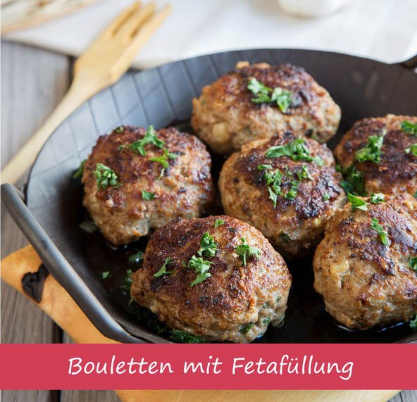 Saftige Bouletten mit Feta Füllung